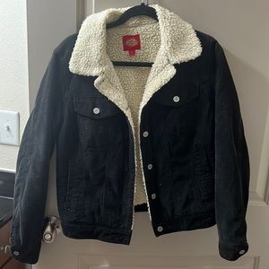 Black corduroy womens trucker jacket
